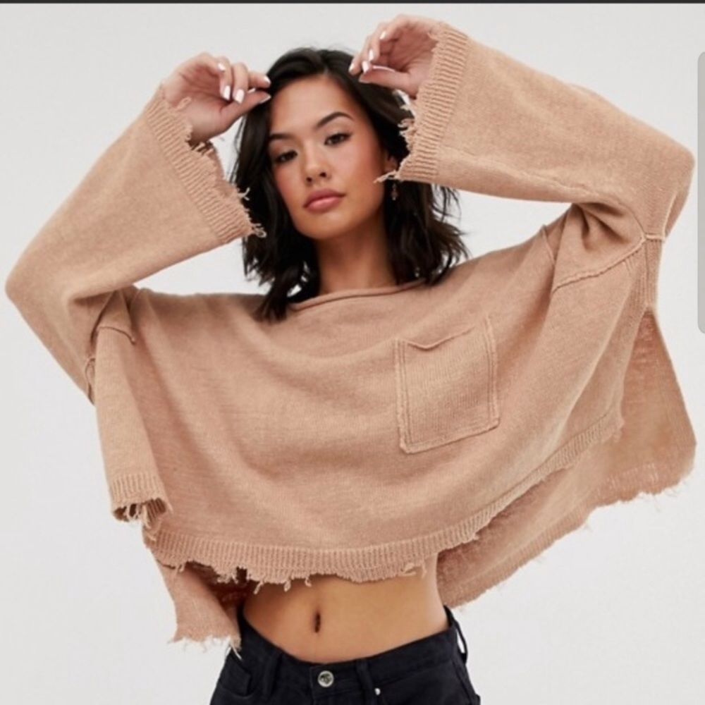 Free people prism solid sweater XS